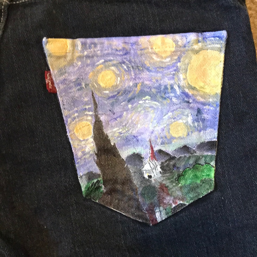 Jean pocket painting